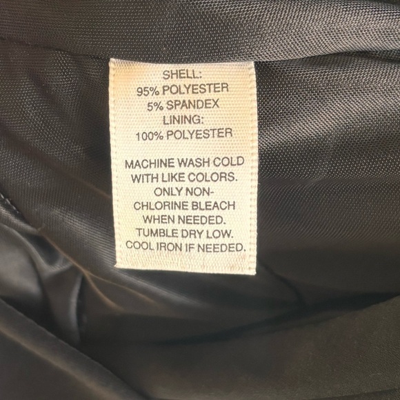 White House Black Market Sz 4 black dress faux wrap bodice cap sleeve lined - Picture 4 of 5